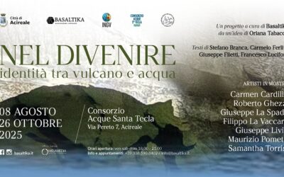 MOSTRE: Etna, work in progress a Santa Tecla per l’allestimento della mostra “Nel divenire” tra fuoco e acqua.