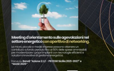 Bollicine in Green: a Catania un incontro dedicato alle nuove agevolazioni per la transizione energetica delle imprese