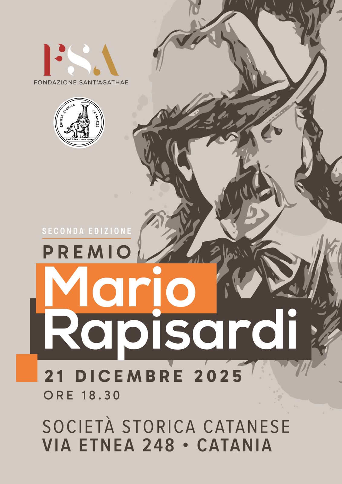 Locandina ufficiale del Premio Mario Rapisardi Catania 2025