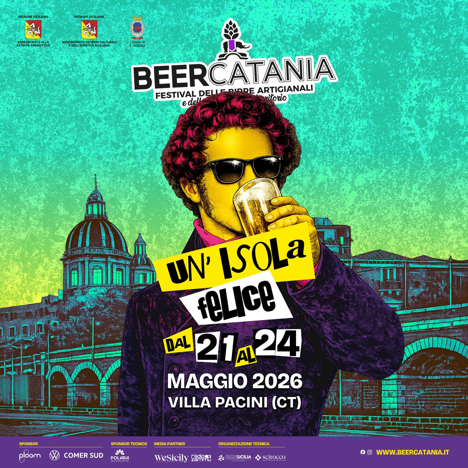 locandina-beer-catania-2026-villa-pacini-festival-birra.jpg Locandina ufficiale di Beer Catania 2026, festival della birra artigianale a Villa Pacini Catania