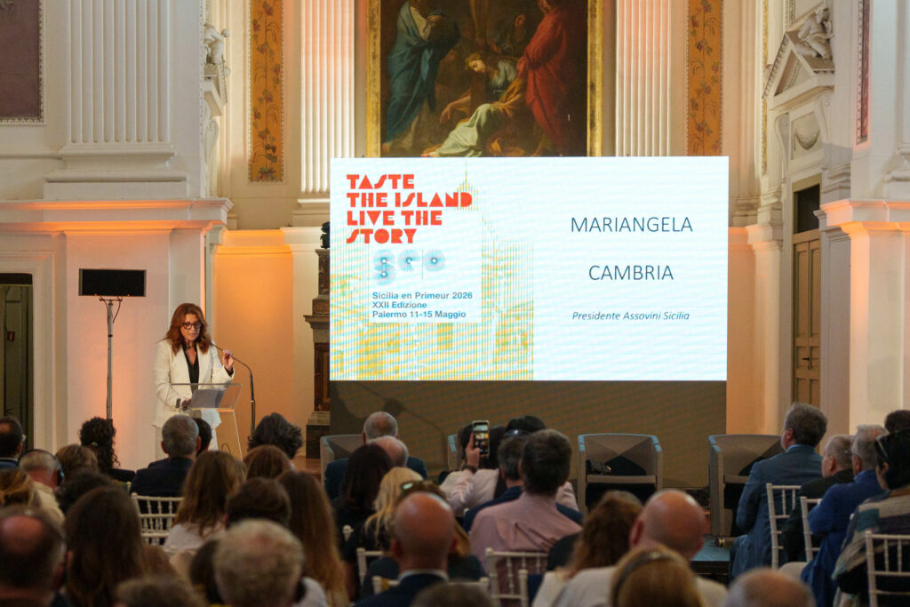 Mariangela Cambria presidente di Assovini Sicilia al convegno Sicilia en Primeur 2026 a Palermo