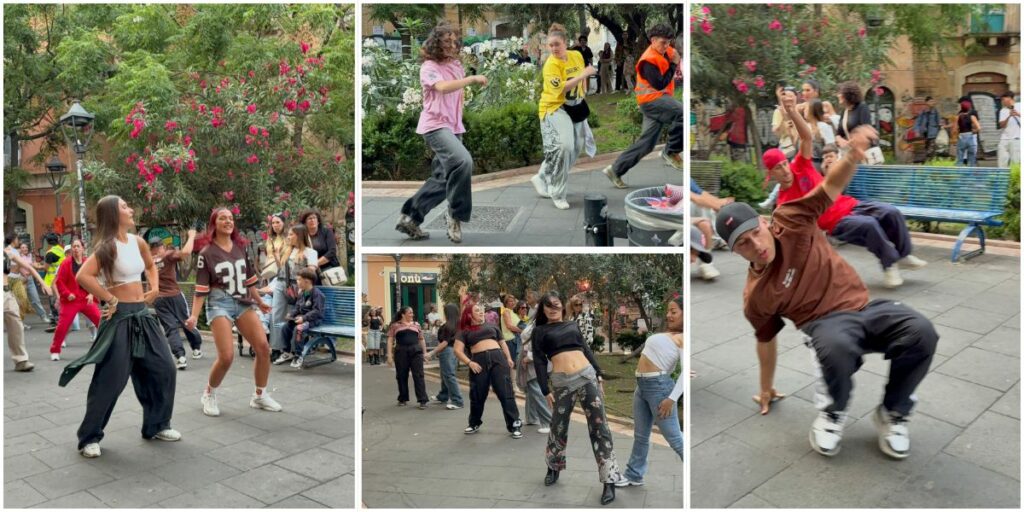Performance corale del flash mob KEBASTARD a Piazza Sciuti, Catania