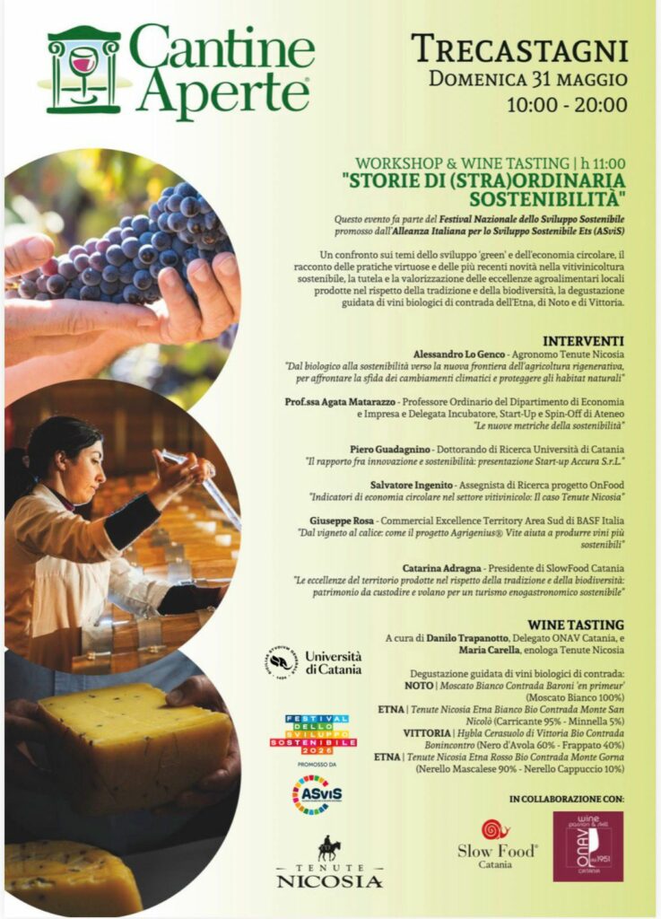 Locandina di Cantine Aperte 2026 a Tenute Nicosia sull'Etna, Trecastagni
