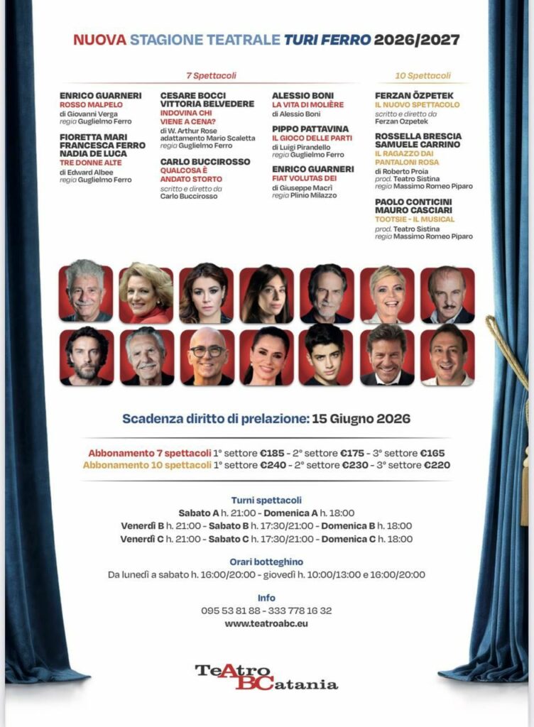 Teatro ABC e Angelo Musco - nuova stagione 2026-2027