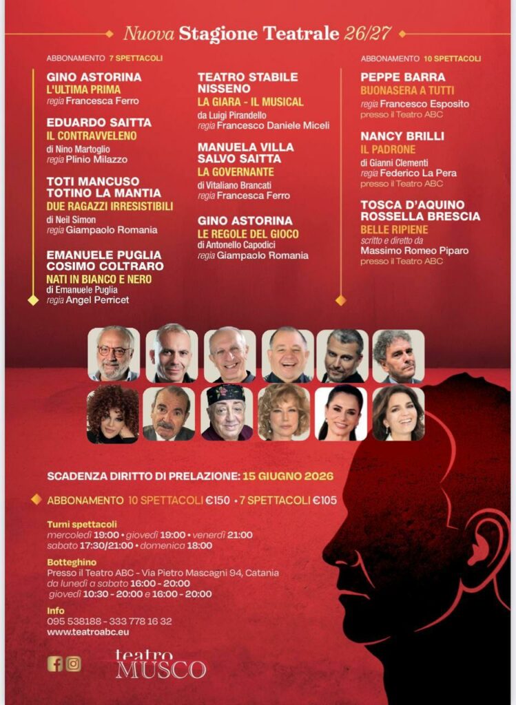 Teatro ABC e Angelo Musco - nuova stagione 2026-2027